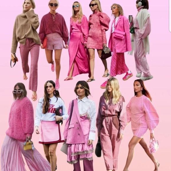 Barbie pink Zara oversize denim button down shirt jacket Sz Xsmall - Picture 7 of 8